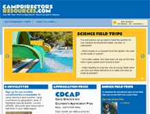 Tablet Screenshot of campdirectorsresources.com